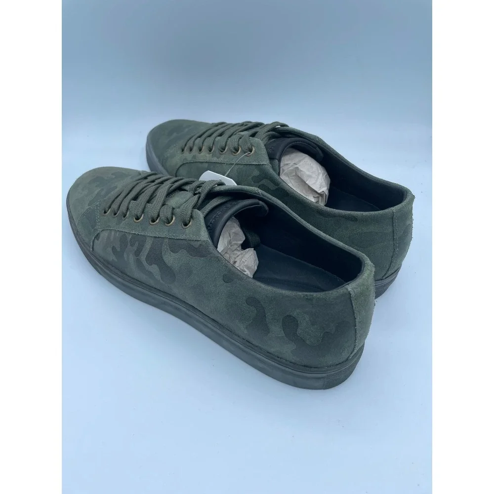 Belvedere‎ Oliver Mens Green Camo Suede Sneakers Lace Up Low Top Brazil 8.5 D